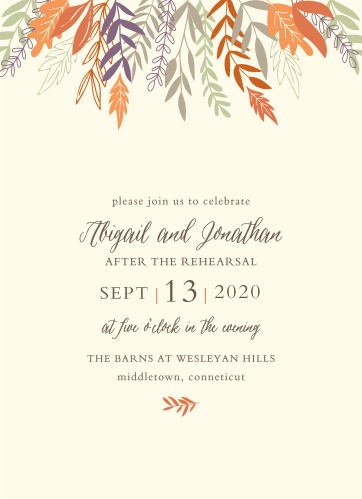 rehearsal dinner invitations match your color style free