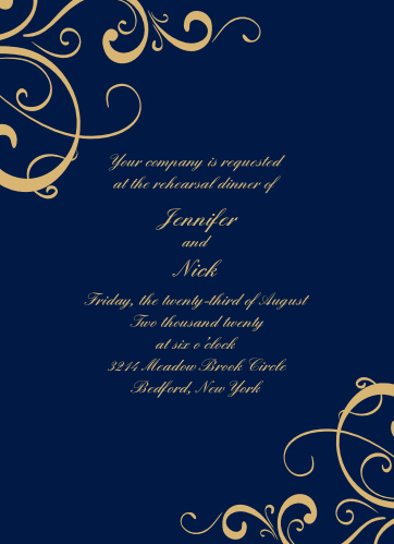 The Simple Swirls Wedding Invitation