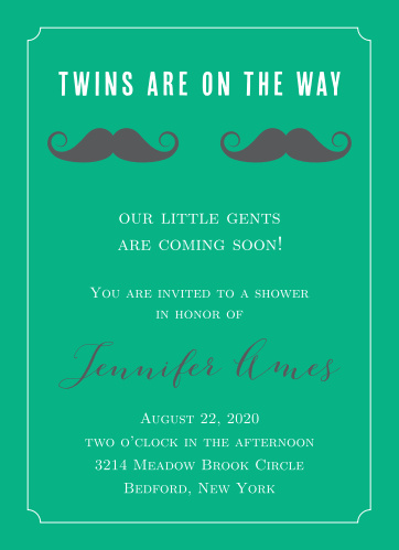 Baby Shower Invitations For Twins Basic Invite