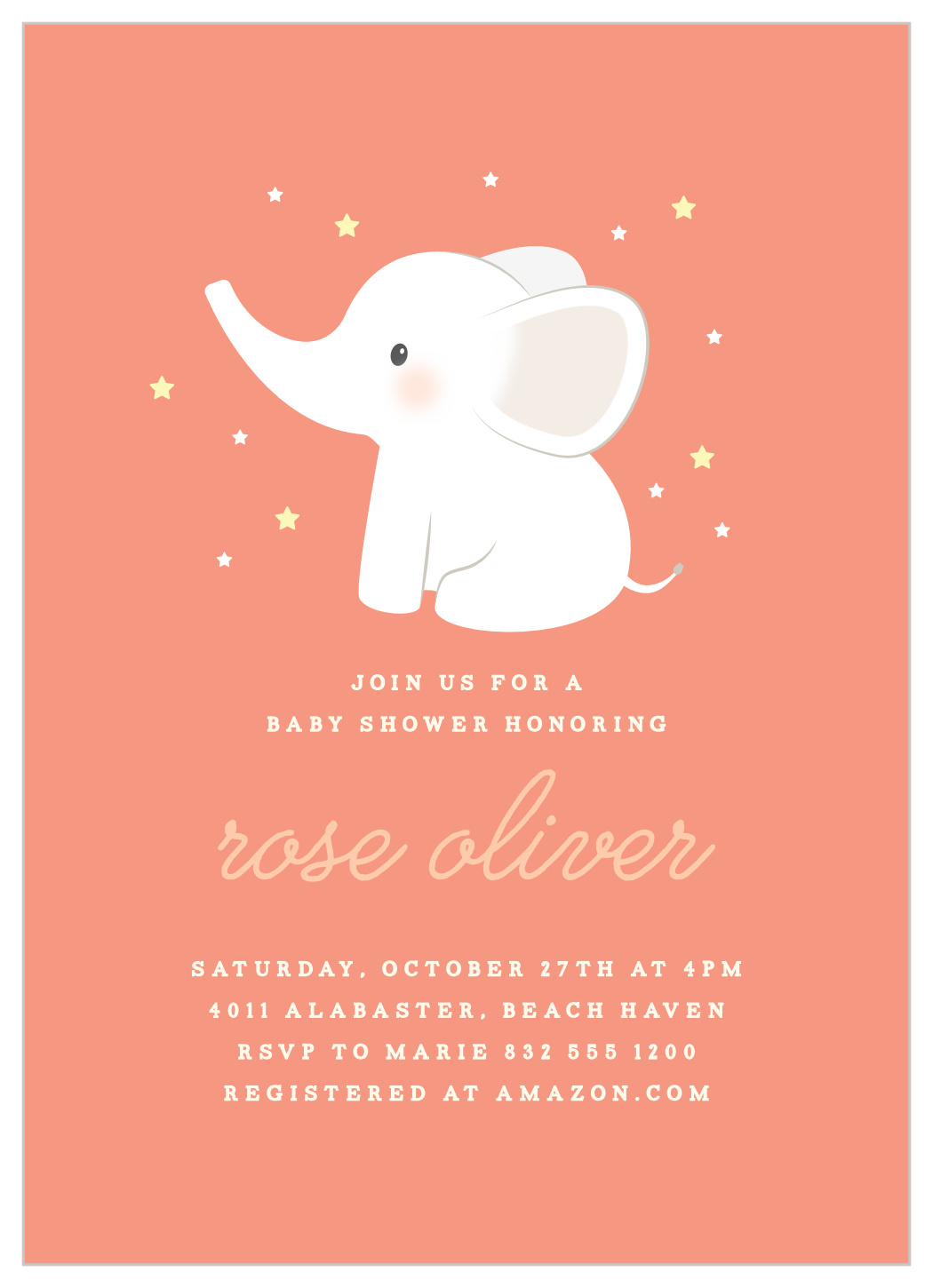 Invitation Baby Girl Elephant Baby Shower Invitation Baby Shower Elephant 