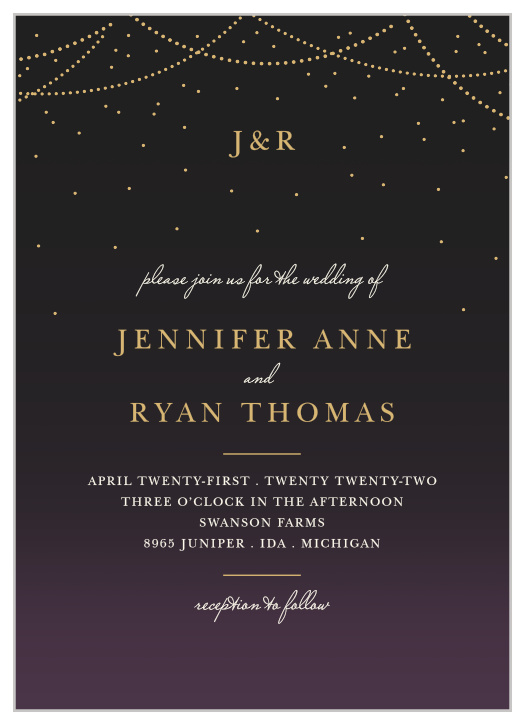 Enjoy the company of your friends and family when you use our Light and Lantern Wedding Invitations to invite them.