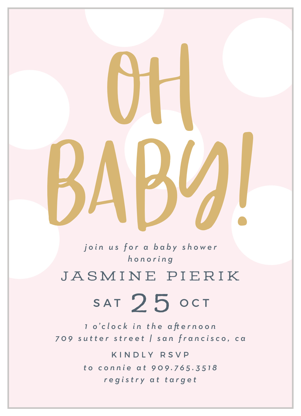 Polka Dot Baby Shower Invitation By Basic Invite