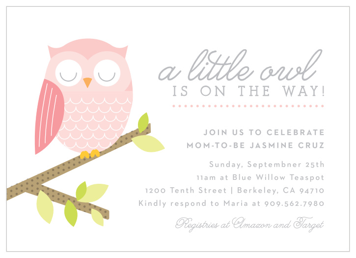 free printable owl baby shower invitations