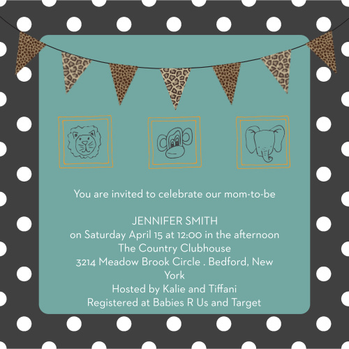 safari baby shower invitations match your color style free