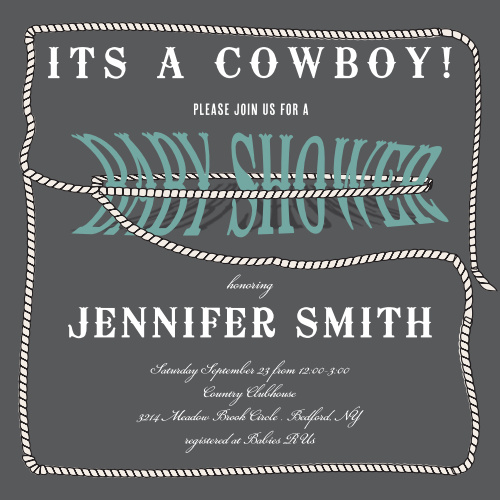 cowboy baby shower invitations match your color style free
