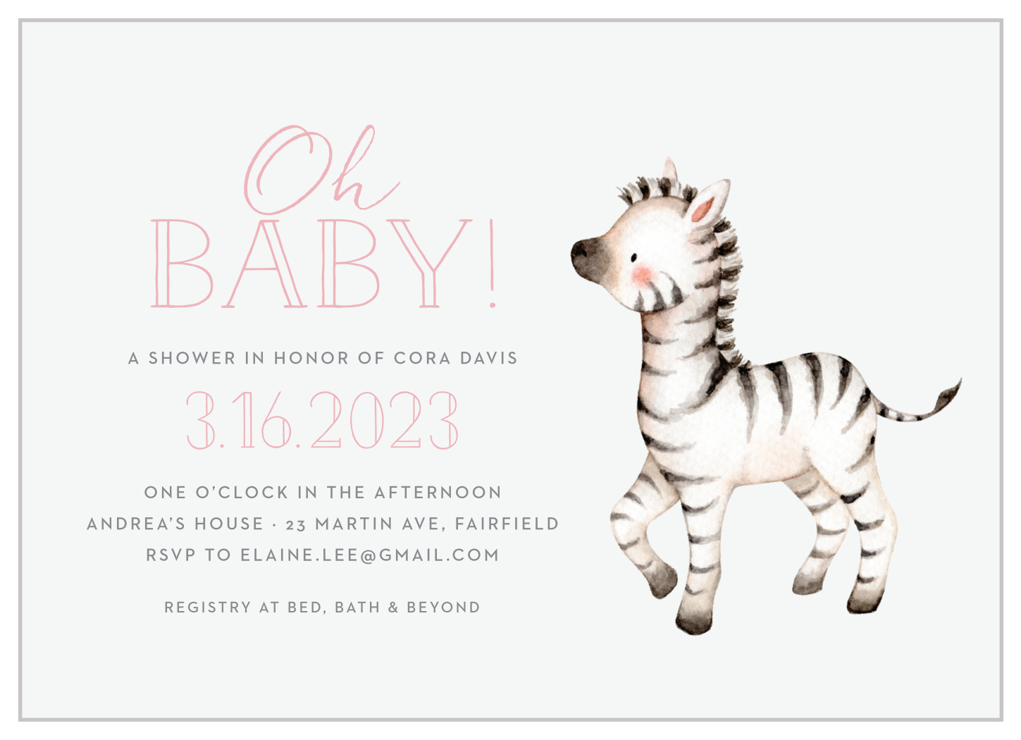 zebra baby shower