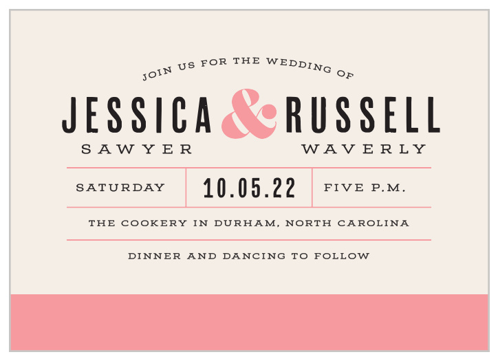 Color Block Wedding Stickers by Basic Invite