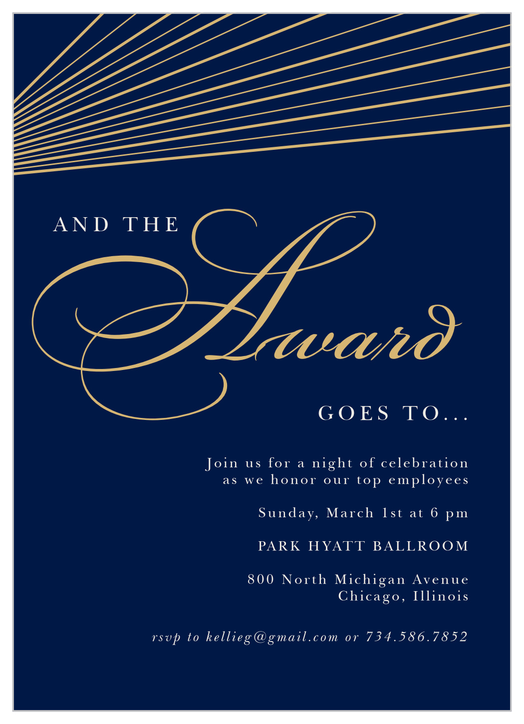 Awarded Glam Gala Invitation by Basic Invite