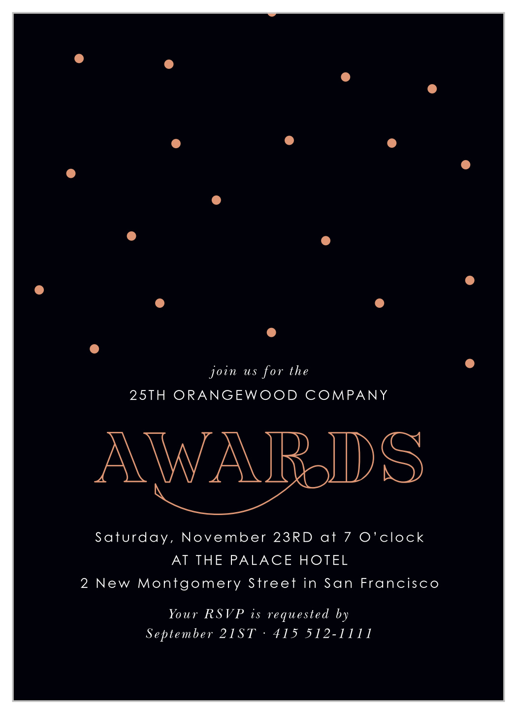 Awards Night Gala Invitation by Basic Invite