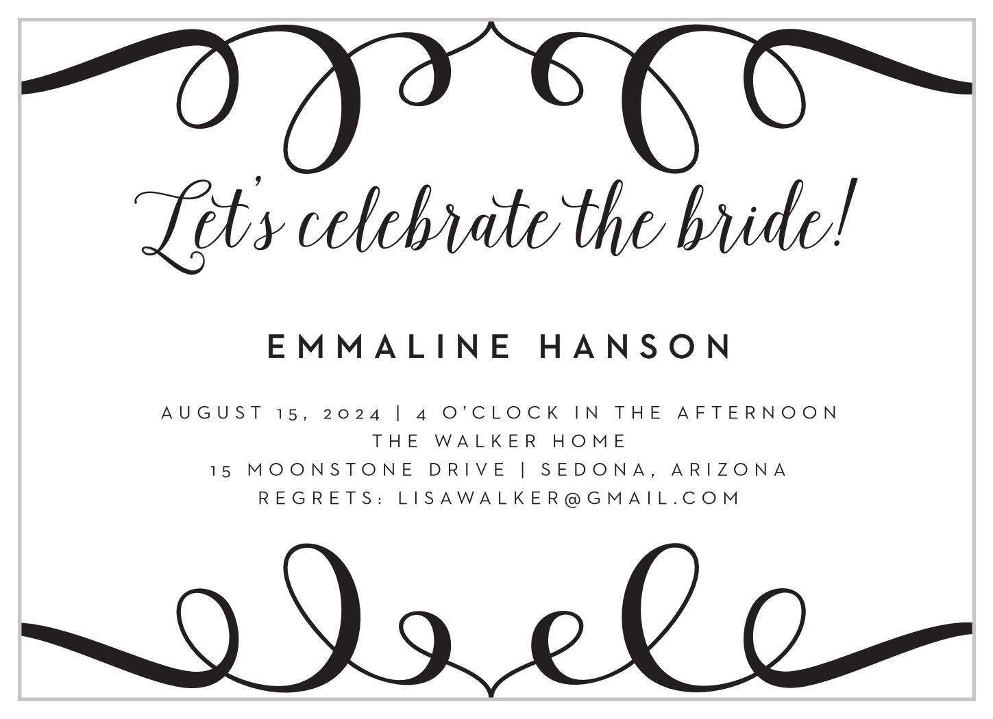Classically Stated Bridal Shower Invitations by Basic Invite