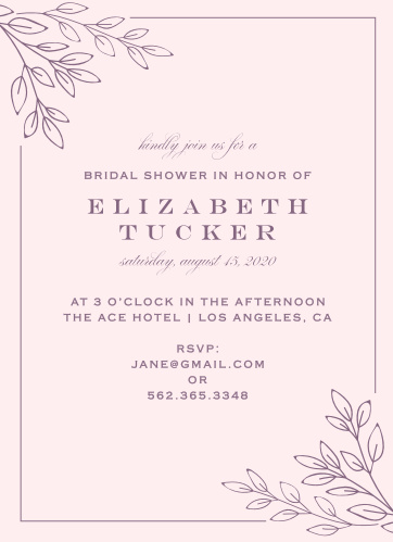 bridal shower invitations wedding