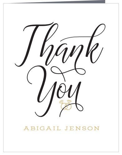 Our Gilded Bling Bridal Shower Thank You Cards are playful and casual! 