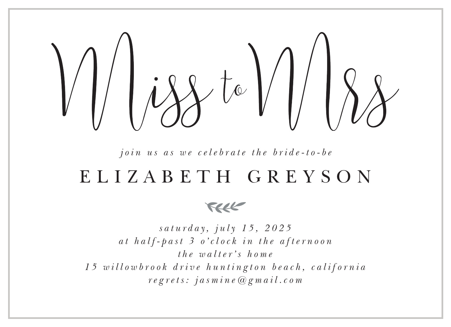 New Mrs Bridal Shower Invitations By Basic Invite