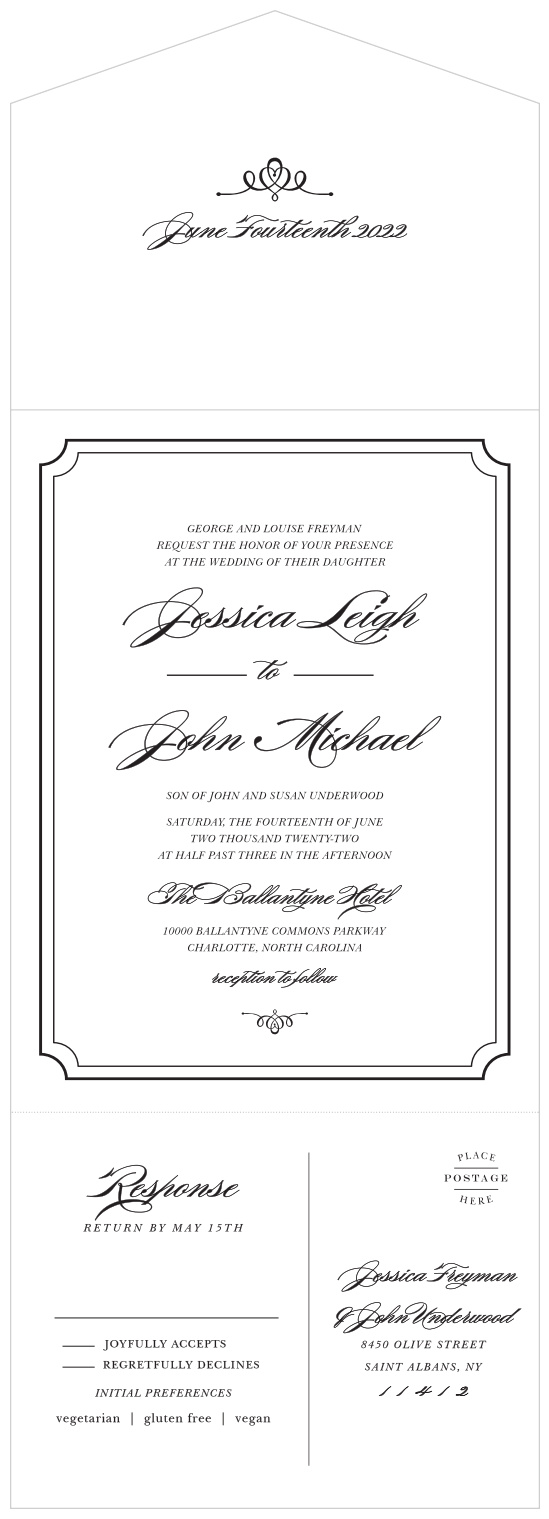 Seal and Send All In One Wedding Invitations | 100+ Designs