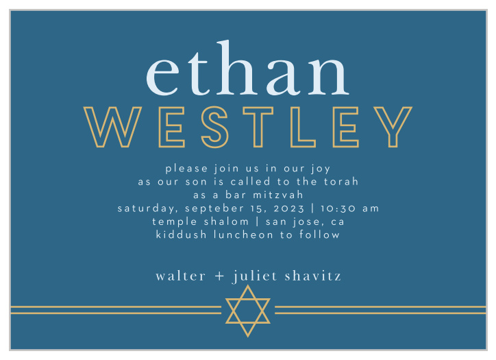 Bar Mitzvah Invitations | Match Your Colors & Style Free