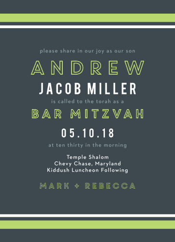 Bar Mitzvah Bat Mitzvah Rsvp Cards