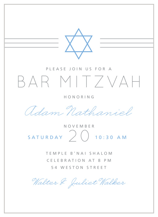 Bar Mitzvah Invitations 