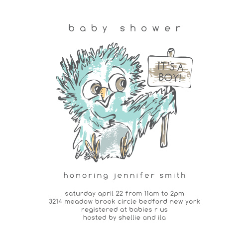 Owl Baby Shower Invitations Match Your Color Style Free