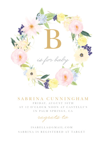 Floral Baby Shower Invitations Match Your Color Style Free