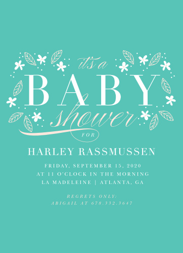 Nature Baby Shower Invitations Match Your Color Style Free