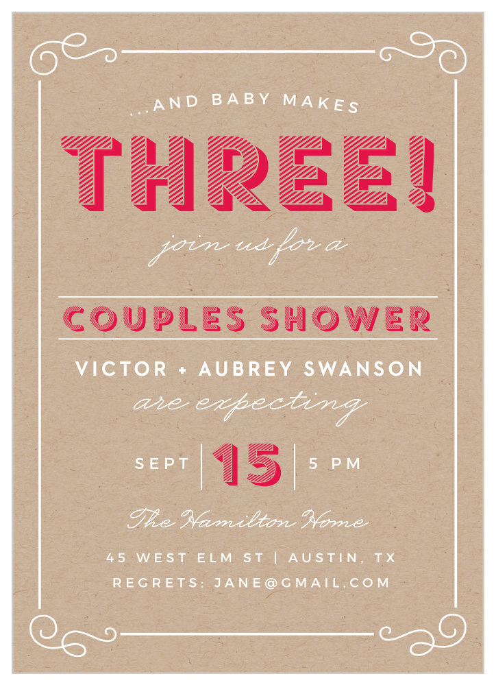 Big Three Baby Shower Invitations by Basic Invite