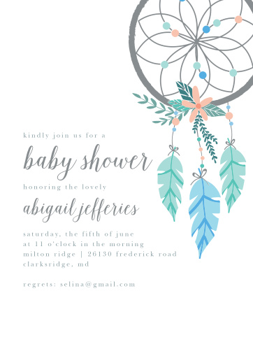 Dream Catcher Baby Shower Invitations By Basic Invite