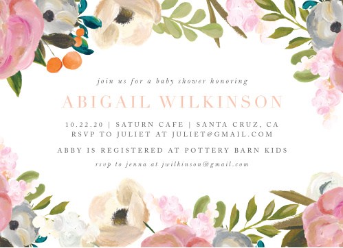 Baby Shower Invitations For Girls Basic Invite