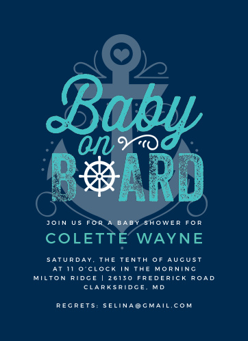 Nautical Baby Shower Invitations Match Your Color Style Free