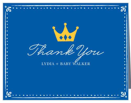 Our Sweet Prince Baby Shower Thank You Cards are perfect for your sweet little boy on the way!