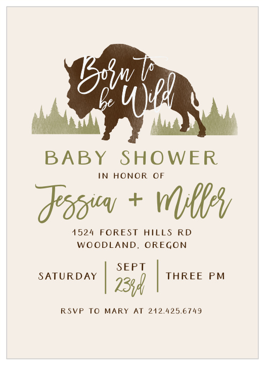 Born to Be Wild Baby Shower Invitations are a breath of fresh air. 