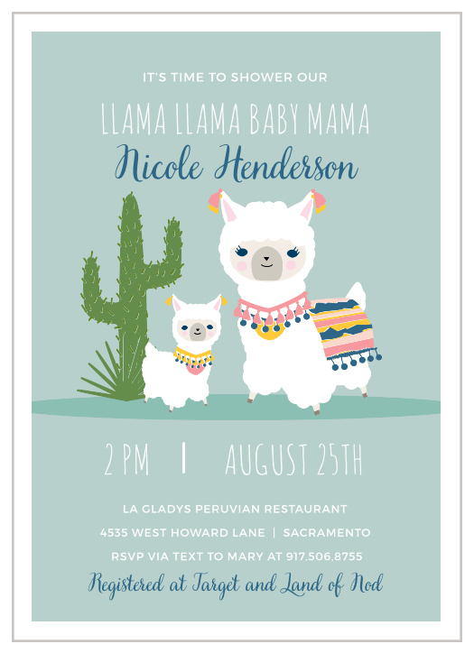 llama baby shower favors