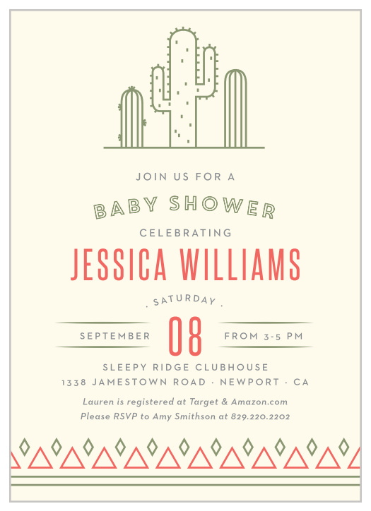 baby shower ceremony invitation card
