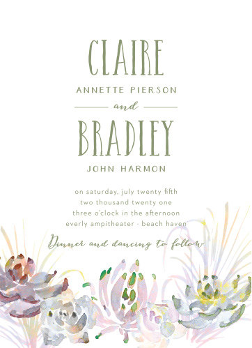 succulent wedding invitations match your color style free
