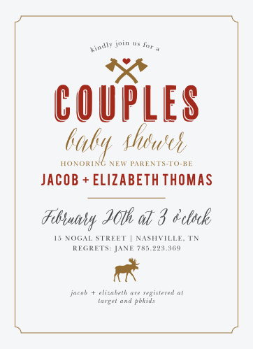 Lumberjack Baby Shower Invitations Match Your Color Style Free