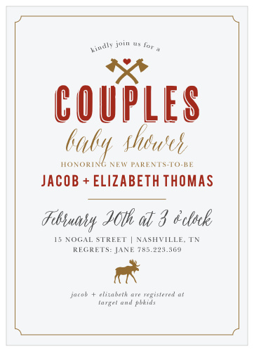 moose baby shower invitations