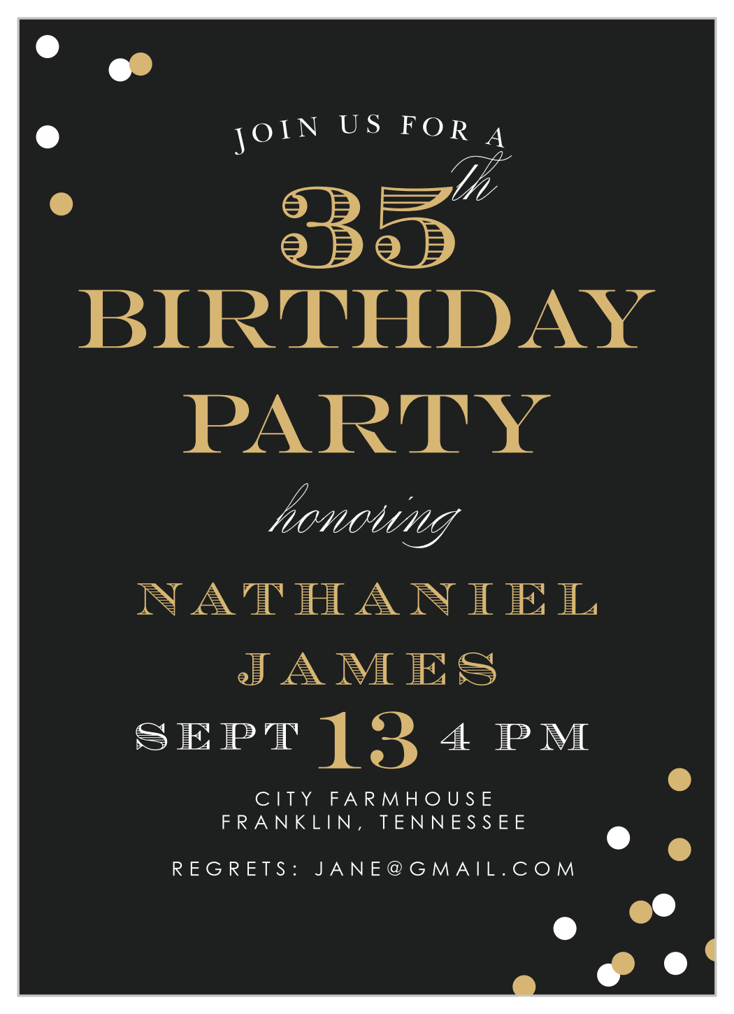 Festive Type Adult  Birthday  Invitations  by Basic Invite