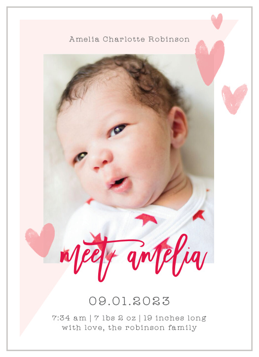 Create Birth Announcements - Match Your Color & Style Free!