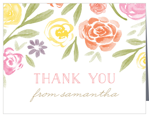 Show your appreciate is in full bloom with our Colorful Florals Baby Shower Thank You Cards.