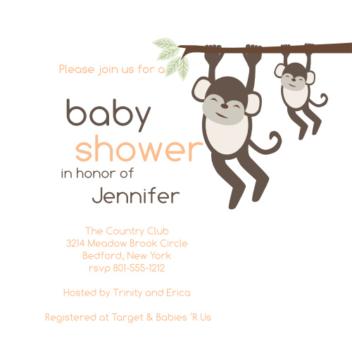 Jungle Baby Shower Invitations Match Your Color Style Free