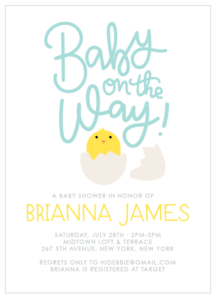 spring baby shower invitations