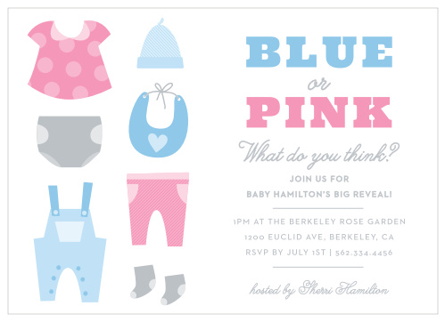 40 Personalised Baby Gender Reveal Party Invitations ~ Invites Baby Shower BR1