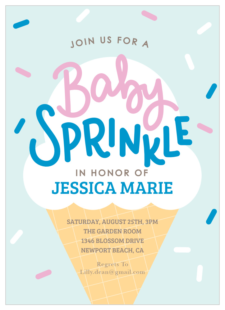 sprinkle baby shower invitations