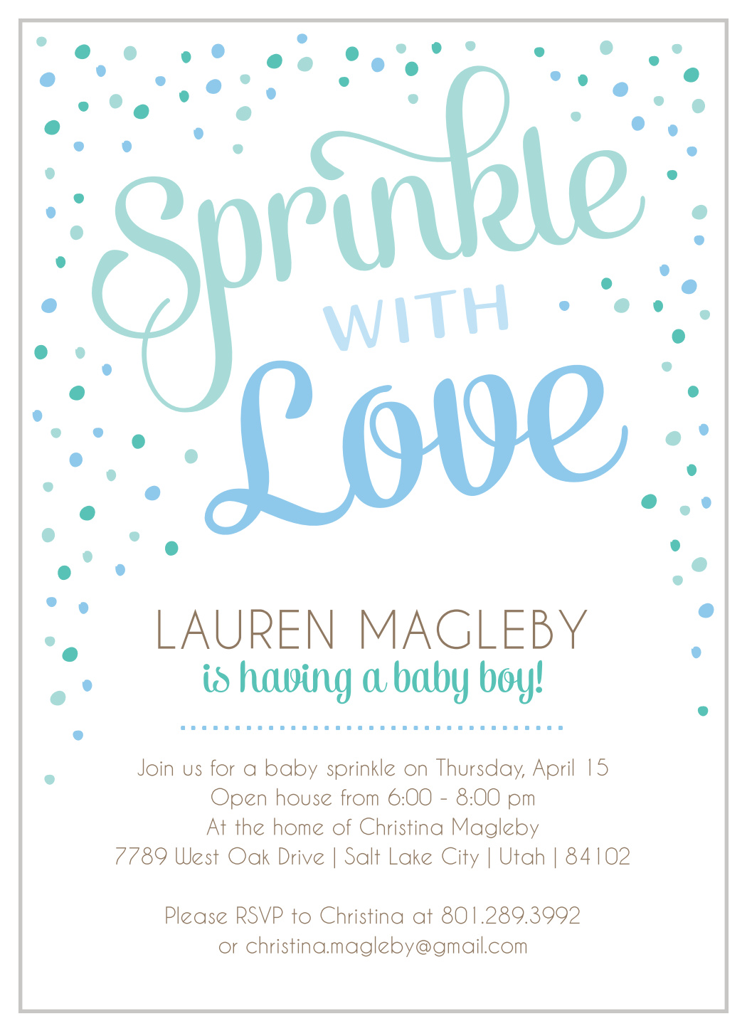 Sprinkled With Love Baby Shower Invitations 7