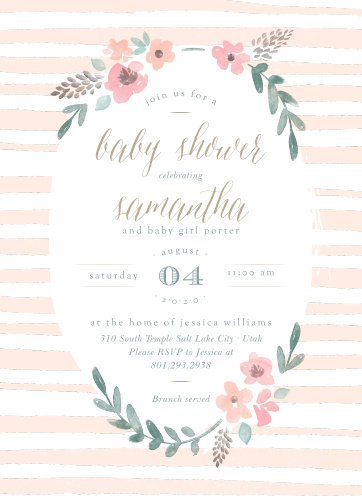 Baby Shower Invitations For Girls Basic Invite