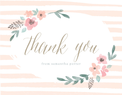 Baby Shower Thank You Cards Match Your Color Style Free Basic