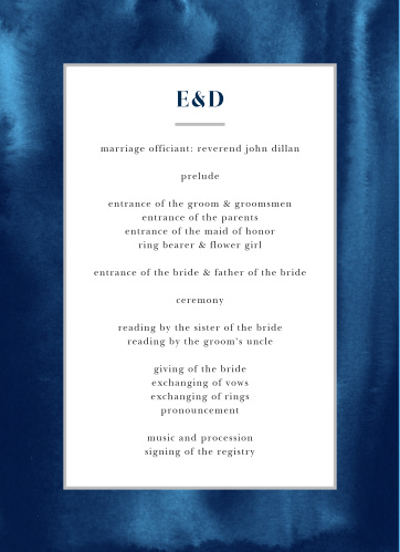 watercolor wedding programs match your color style free