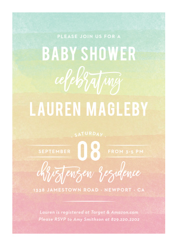 Rainbow Baby Shower Invitations Match Your Color Style Free