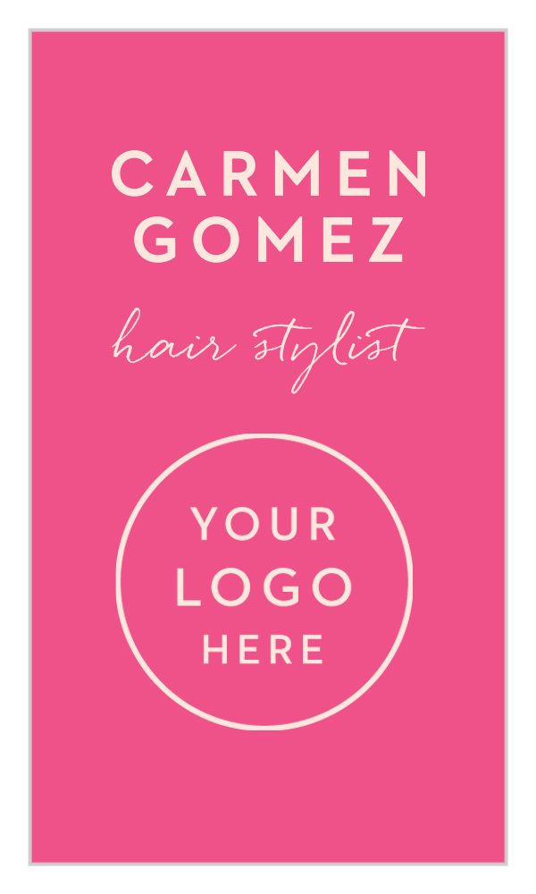 Hair Stylist Logo Business Cards By Basic Invite