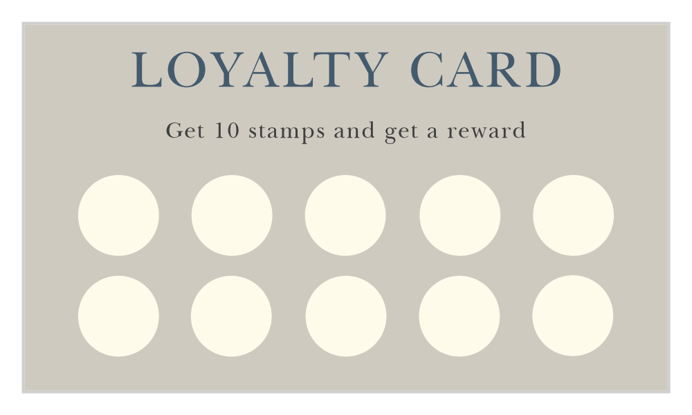 Loyalty Card Landscape Business Cards by Basic Invite