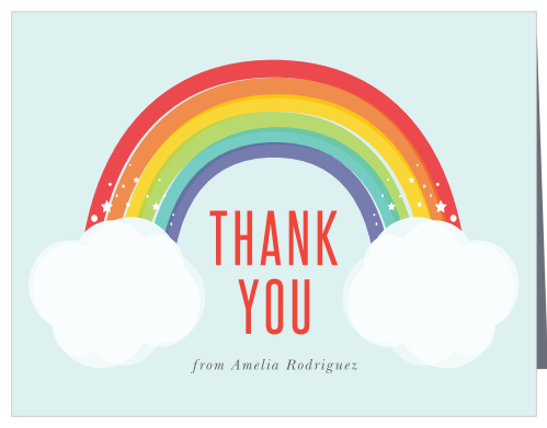 Rainbow Bright Baby Shower Thank You Cards By Basic Invite
